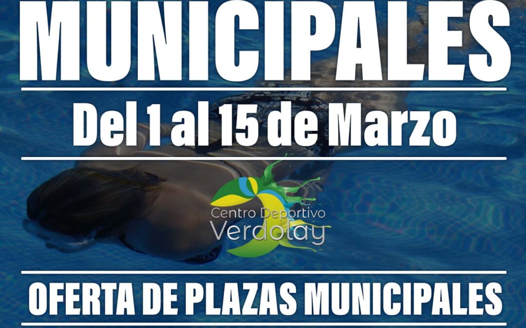 Oferta de Plazas Municipales de Natación