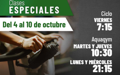 Clases especiales semana del 4 al 10 de octubre